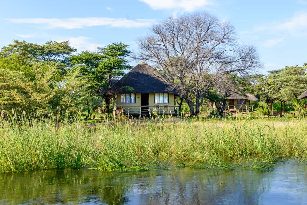 Bungalow view across the river 