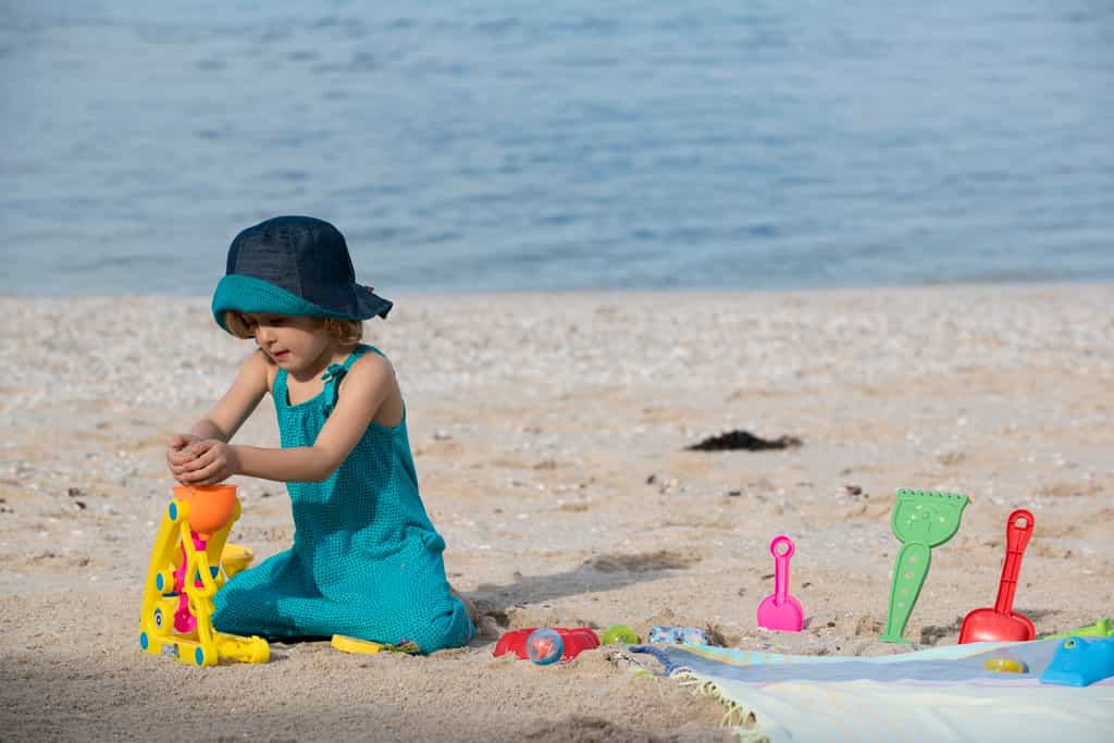 Kids love to play on the beach in front of the house
