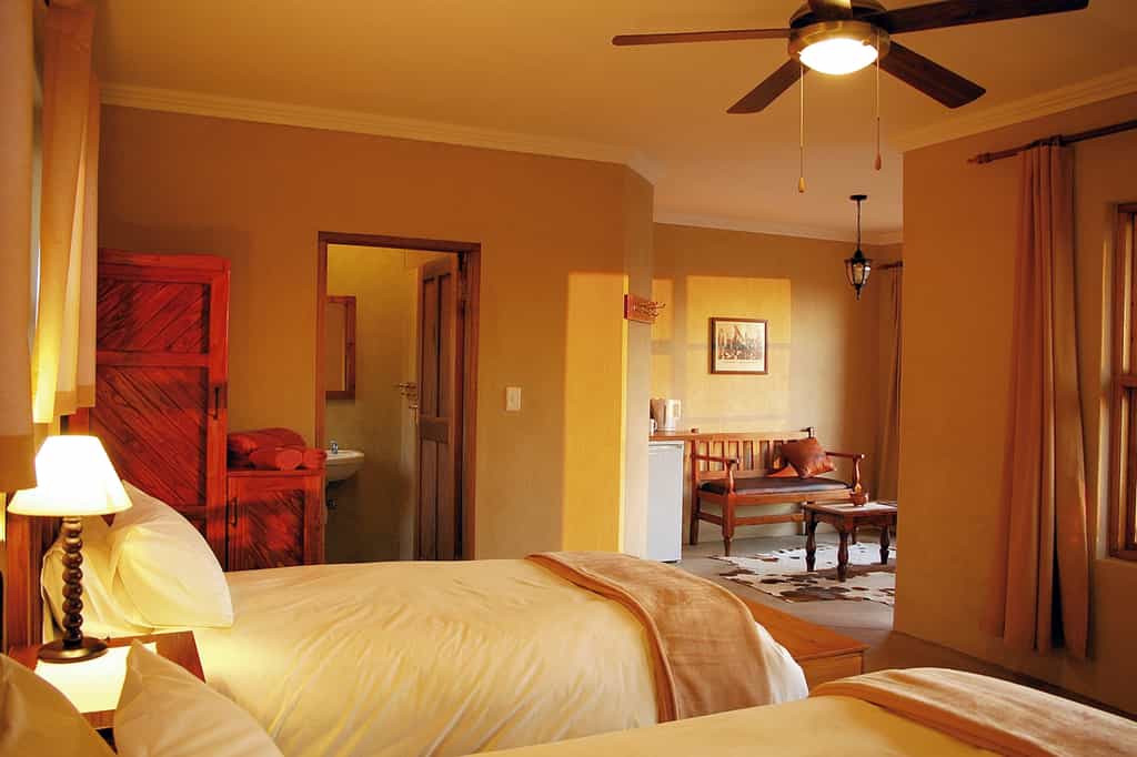 The interior of the bungalows at Desert Horse Inn.