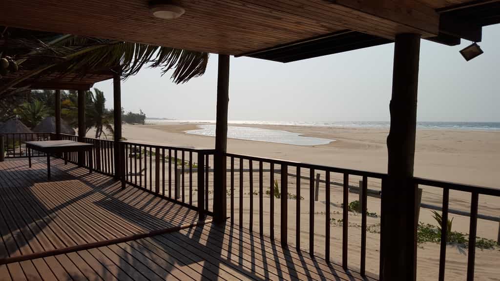 Deck overlooking beach