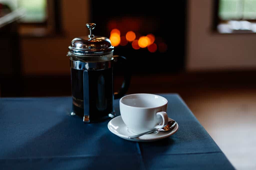 Cosy fire place in the breakfast room