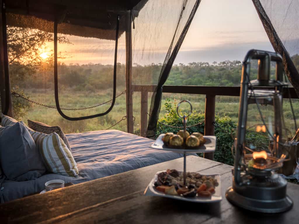 Sleep out on the deck at Jock Safari Lodge