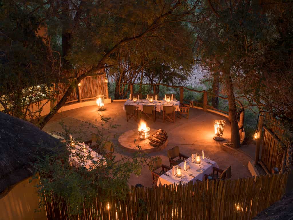 Evening dining at Jock Safari Lodge