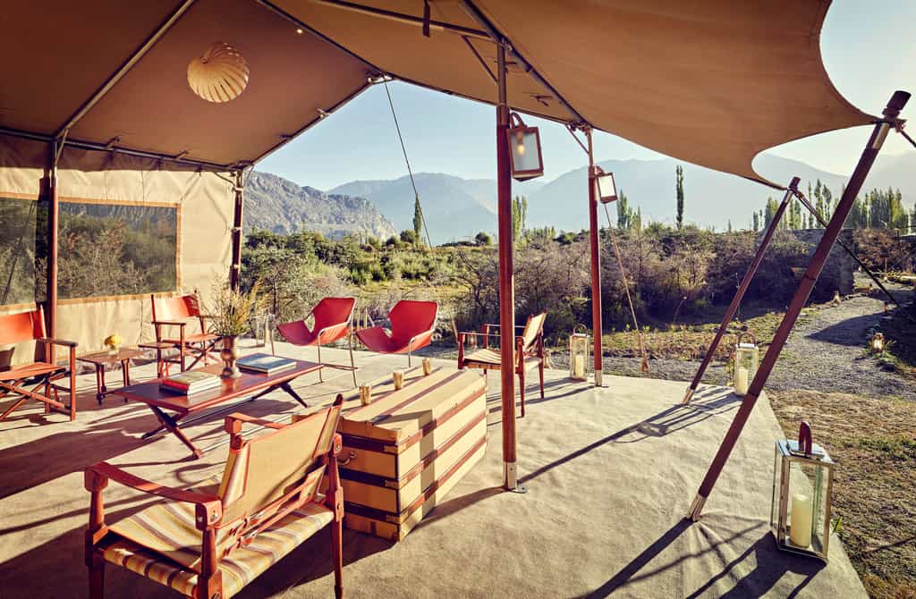 The view from the tent is soothing for eyes