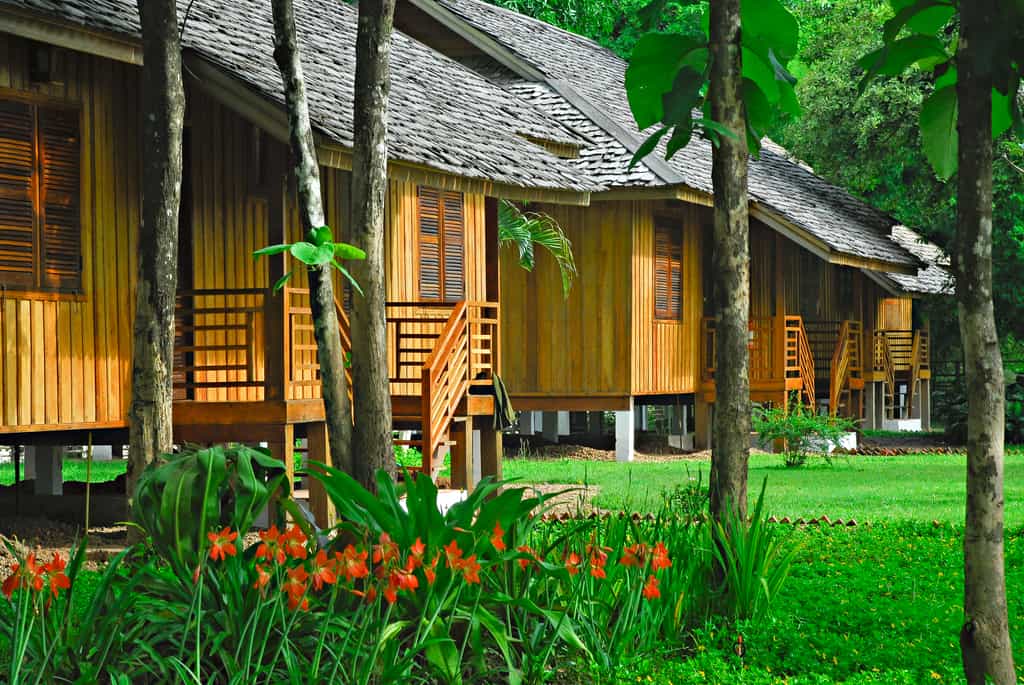 Bungalow rooms and garden