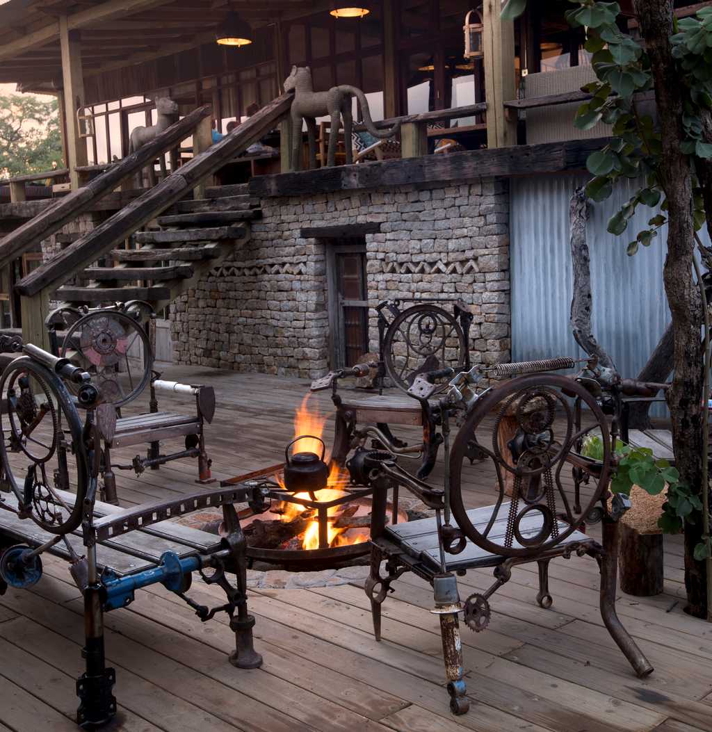 Outside fireplace