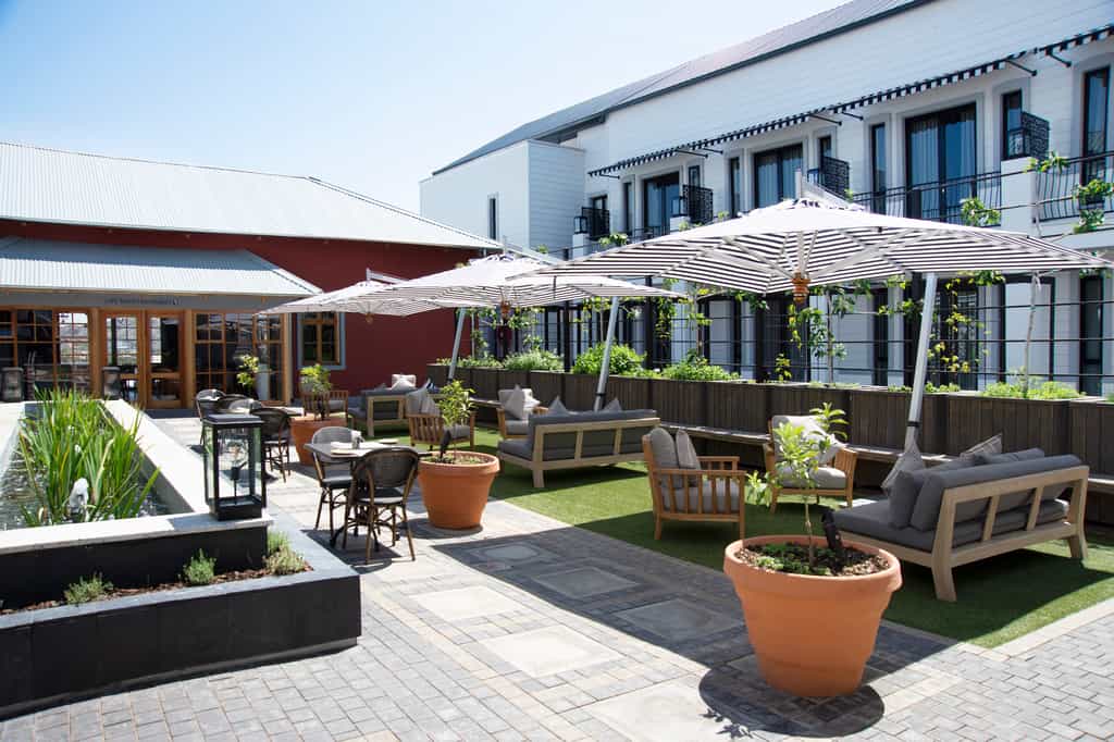 Hotel courtyard