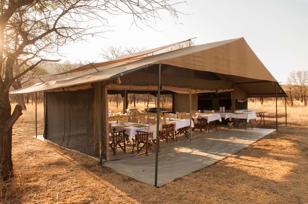 Mess tent from outside