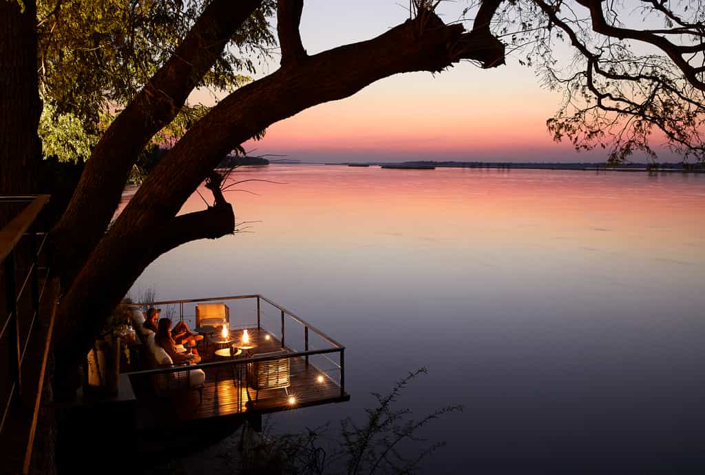 Romantic deck over the Zambezi River