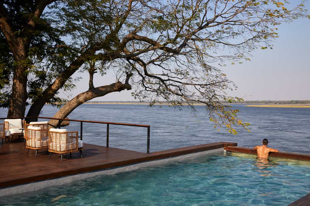 Pool overlooking the Zambezi River