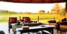 Relax in the open air lounge area