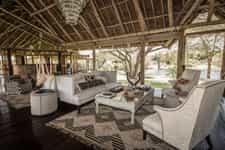 Overlooks the boma and hippo pools