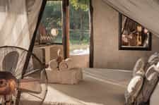 electric fans, lights and charging - but still the bush!