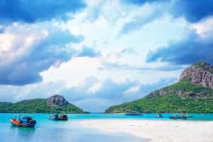 Go on a boat trip around Con Dao's wild beaches
