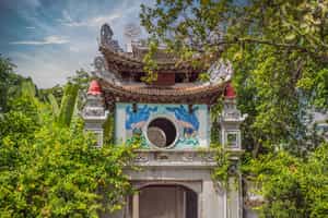 Visit Ngoc Son temple in Hanoi