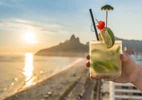 Taste the traditional caipirinha drink in Rio