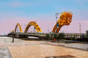 Walk across Dragon Bridge in Da Nang