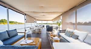 Take a sunset cruise on the Zambezi Vista
