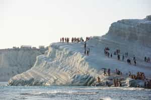 Climb white cliffs at Scala dei Turchi, Agrigento
