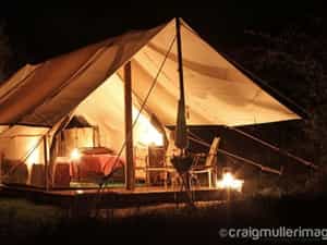 Tents by night