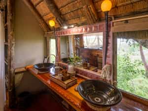Guest tent bathroom