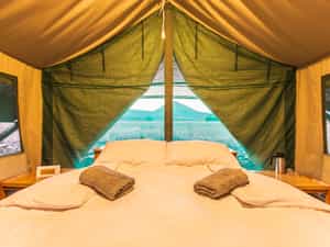 Rustic but comfortable tents