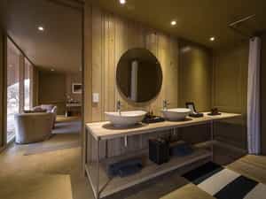 Guest tent bathroom