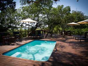 Relax around the pool between activities