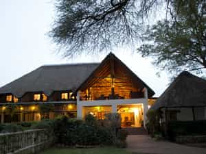View of the lodge from the Chobe River side