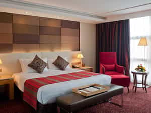 Spacious 36 Square meter room with floor to ceiling windows giving an airy feel. This is the entry level room category