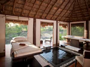 The Ngerende Spa is a luxurious facility built in a similar design to a traditional Masai thatch hut to reflect the soul of Africa
