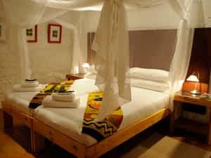 Bedroom, long comfortable beds, everything cotton!