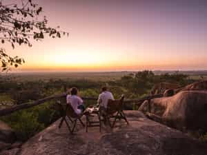 Spectacular sunrises from the camp's lounge area