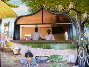 Open kitchen in the restaurant - delicious Indian and multi-cuisine served