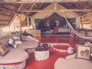 Spacious bandas with verandahs to watch the passing wildlife
