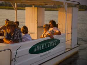 A pontoon boat is the perfect vehicle for river cruising