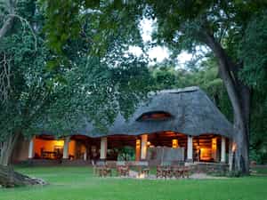 The main Lodge is a charming thatched structure, consisting of a lounge, dining room and bar area.