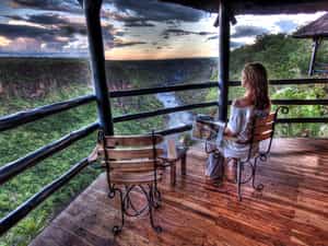 Incredible views across the gorge from the bar
