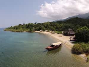 Golden Strip of Beach at Kungwe Beach Lodge 