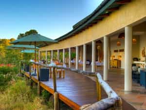 Main lounge/dining area is located on top of a hill, enjoying stunning views of Lake Malawi.