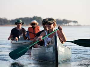 Canoeing is one of the available activities while in on one of our Camp Zambezi Safaris.