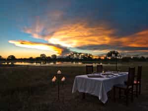 Guests can choose to have meals outdoors under the stars.