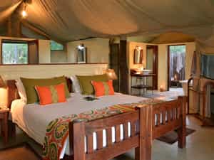 Comfortable and spacious tented suites at The Hide Safari Camp