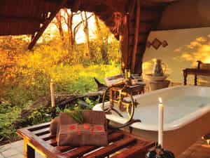 Outside bath at The Hide Safari Camp