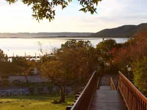 A boardwalk leads to the jetty and the lagoon - perfect for an afternoon stroll.