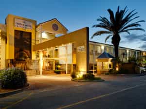 Hotel Main Entrance at Night