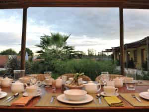 breakfast table on  terrace