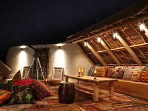 Star gazing terrace fitted with telescopes for star gazing