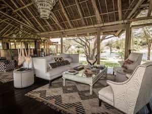 Overlooks the boma and hippo pools