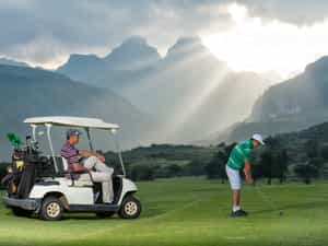 One of Cathdral Peak Hotel's variety of Activities - with a Spectacular view of The Mountains